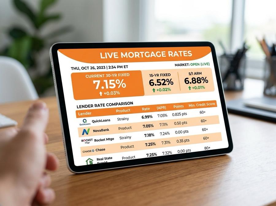Live mortgage rate updates